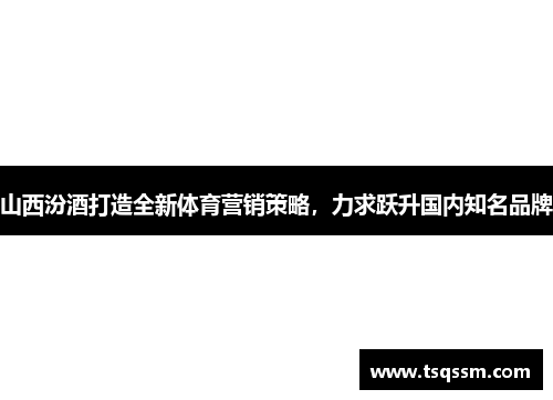 山西汾酒打造全新体育营销策略，力求跃升国内知名品牌